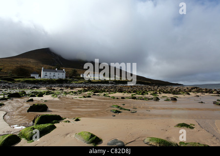 La spiaggia di Dugort su Achill Island nella contea di Mayo chiamato Golden Strand Foto Stock