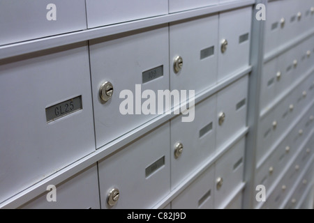 Condominio mailbox cassette postali metallo Acciaio di sicurezza Foto Stock