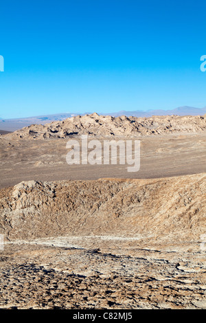 Vista sul paesaggio eroso della Valle della Luna, il Deserto di Atacama, Cile Foto Stock