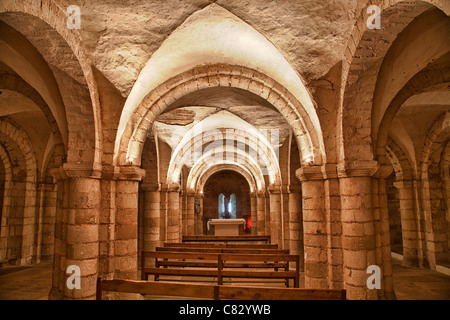 Francia, Yonne, Auxerre, la cripta della cattedrale Saint-Etienne Foto Stock