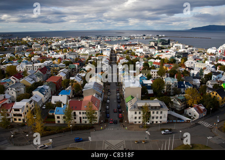 La città di Reykjavik Foto Stock