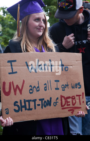 Occupare Seattle Wall Street Foto Stock