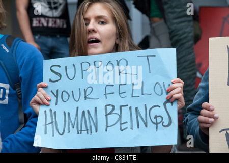 Occupare Seattle Wall Street Foto Stock