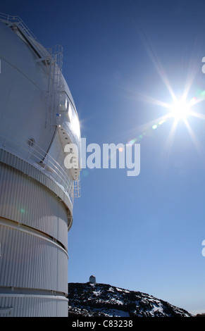 Il William Herschel telescope dome sul vertice di La Palma. Foto Stock