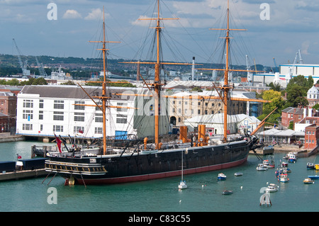 HMS Warrior Portsmouth Dockyard Foto Stock