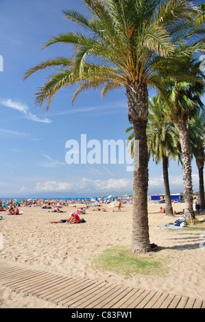 Platja de Llevant, Salou, Costa Daurada, provincia di Tarragona Catalogna Foto Stock