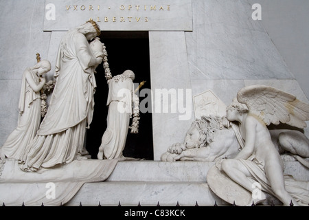 Memoriale per l'Arciduchessa Maria Cristina d'Austria scolpito da Antonio Canova nella chiesa degli Agostiniani, Vienna Foto Stock