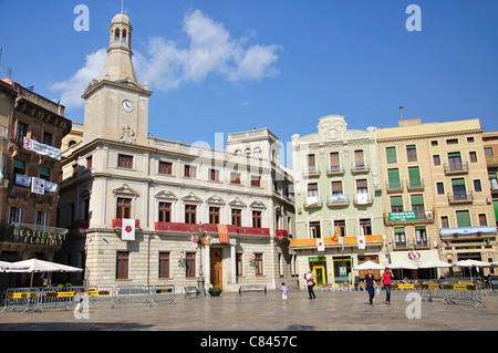 Ajuntament, Plaça Mercadal, Reus, provincia di Tarragona Catalogna Foto Stock