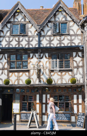 Il Garrick Inn, High Street, Stratford upon Avon, Warwickshire, Inghilterra, Regno Unito Foto Stock