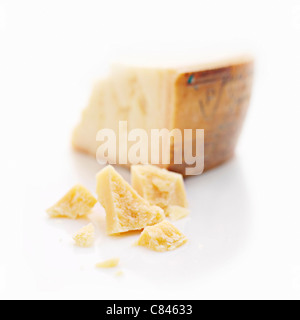 Close up di grossi pezzi di formaggio Foto Stock