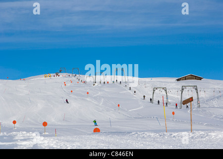 Alpe di Siusi, Mont Seuc in ladino, Dolomiti dell Alto Adige, Italia, inverno Foto Stock