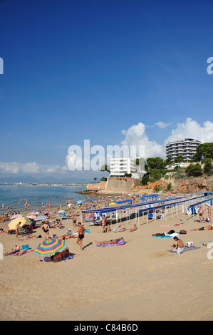 Platja dels Capellans, Salou, Costa Daurada, provincia di Tarragona Catalogna Foto Stock