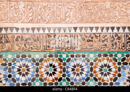 Ali ben Youssef Medersa, Marrakech, Marocco Foto Stock