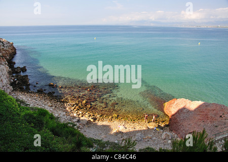 Llenguadets Cove, Salou, Costa Daurada, provincia di Tarragona Catalogna Foto Stock