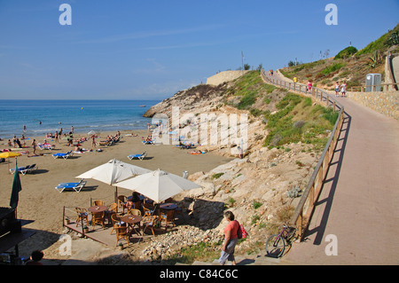 Llenguadets Beach, Salou, Costa Daurada, provincia di Tarragona Catalogna Foto Stock