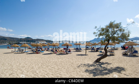 Mallorca, Port de Pollenca, spiaggia Foto Stock