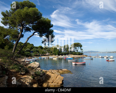 Cap d'Antibes, piccolo porto, Costa Azzurra Foto Stock