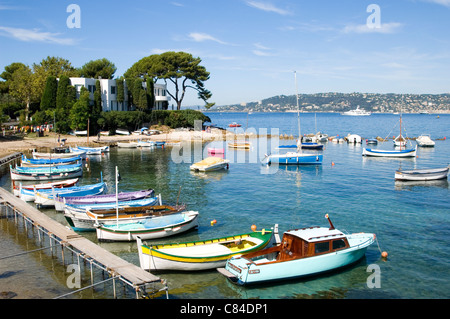 Cap d'Antibes, piccolo porto, Costa Azzurra Foto Stock