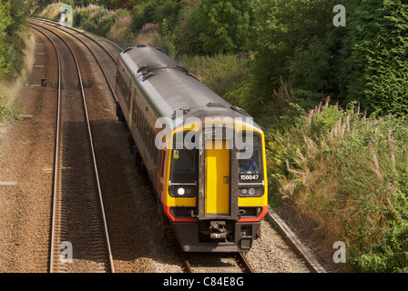 Classe 158 DMU diesel multiple unit. La British Rail Class 158 Express Sprinter è un diesel multiple-Unit (DMU) treno Foto Stock