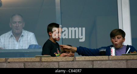 TED BECKHAM & CRUZ BECKHAM ROMEO BECKHAM & Brooklyn Beckham la galassia della LA V MORELIA. CHAMPIONS LEAGUE CARSON LOS ANGELES CA USA Foto Stock