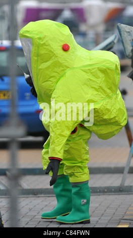 Regno Unito, grande catastrofe esercizio presso la vela olimpica venue, Portland nel Dorset, oltre 150 di polizia, vigili del fuoco, ambulanza e l'eliminazione della bomba Foto Stock