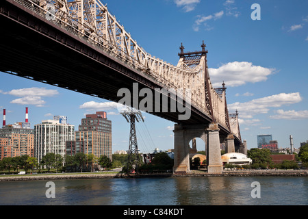 Le Ed Koch il Queensboro Bridge e East River, NYC Foto Stock