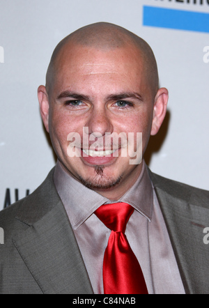 PITBULL 2011 American Music Awards CANDIDATURE DOWNTOWN LOS ANGELES CALIFORNIA USA 11 Ottobre 2011 Foto Stock