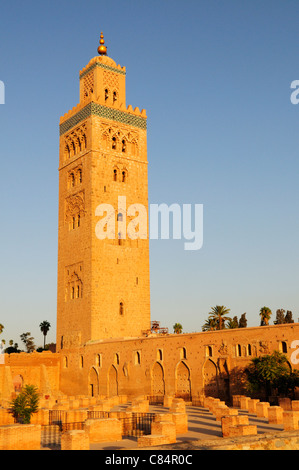 La Moschea di Koutoubia, Marrakech, Marocco Foto Stock