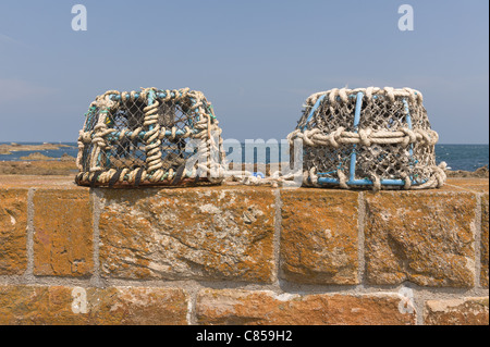 Svuotare Lobster Pot Omonville la Rogue Foto Stock