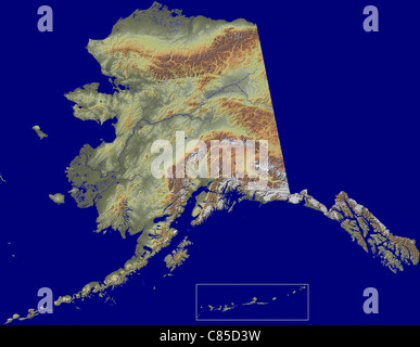 Rilievo ombreggiato immagini di aree specifiche (generalmente dal membro) sono stati selezionati dal National Elevation Dataset. Foto Stock