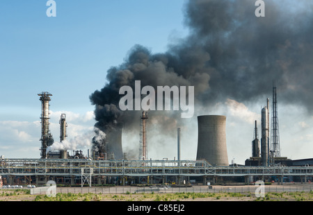 Fire, Terra impianto, Billingham, Teesside Foto Stock