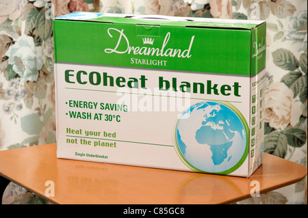 Ecoheat coperta elettrica risparmio energetico per l'ambiente Foto Stock