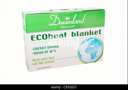 Ecoheat coperta elettrica risparmio energetico per l'ambiente Foto Stock