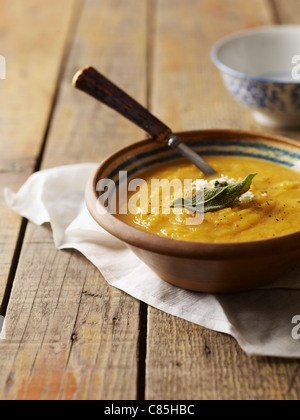 La Zucca e la minestra di finocchi Foto Stock