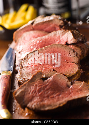 Carni bovine, Pier 64, Penarth Marina, Vale of Glamorgan, South Wales, Regno Unito Foto Stock