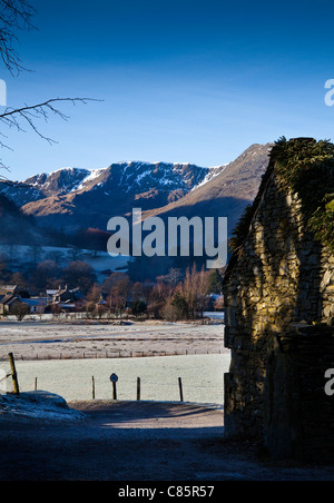 Vedute Patterdale in inverno, Lake District, Cumbria, England, Regno Unito Foto Stock