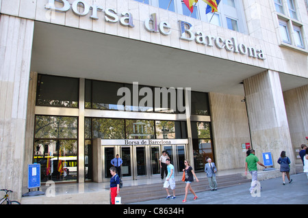 Borsa de Barcellona, Passeig de Gràcia, Barcellona, provincia di Barcelona, Catalogna, Spagna Foto Stock