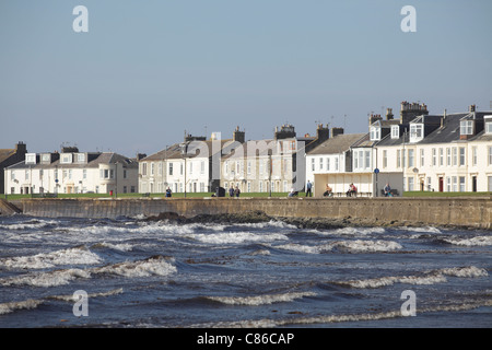 South Beach nella città balneare di Troon, Sud Ayrshire, Scozia, Regno Unito Foto Stock