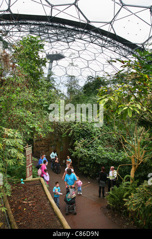 I tropici biome dell'Eden Project. Foto Stock