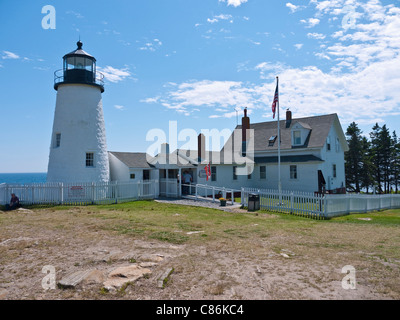 Pemaquid Point lighthouse costruito nel 1835 vicino a Bristol Maine USA Foto Stock