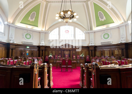 Camera di consiglio a Islington town hall, Londra, Inghilterra, Regno Unito Foto Stock