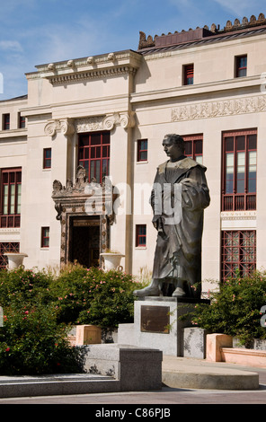 Statua di Cristoforo Colombo di fronte al Municipio di Columbus, Ohio Foto Stock