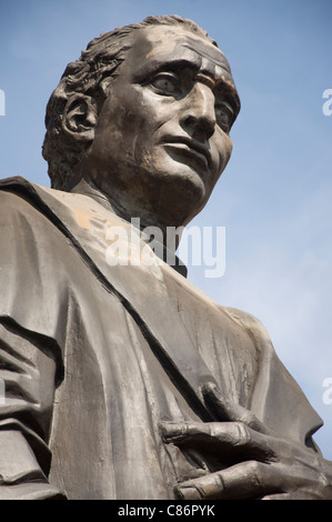 Statua di Cristoforo Colombo di fronte al Municipio di Columbus, Ohio Foto Stock