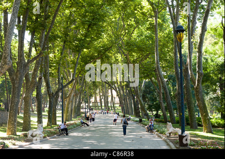 Gulhane Park, Sultanahmet, Istanbul, Turchia Foto Stock