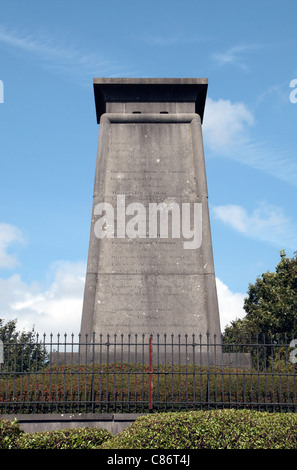 Il monumento di Hannover sulla battaglia del Campo di Battaglia di Waterloo vicino a Mont Saint-Jean, Belgio. Foto Stock