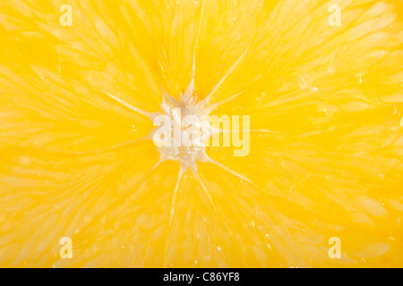 Spruzzi di limone in acqua Foto Stock