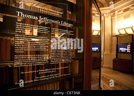 L'ingresso a Thomas Jeffersons libreria, la Biblioteca Nazionale del Congresso, Washington DC, Stati Uniti d'America Foto Stock