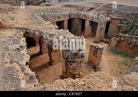 La storica e misteriose tombe dei Re a Paphos Cipro Foto Stock