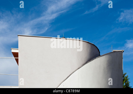 Dettagli architettonici, casa di Hans Scharoun a Weissenhof Station Wagon (Weissenhofsiedlung), Stoccarda, Germania Foto Stock