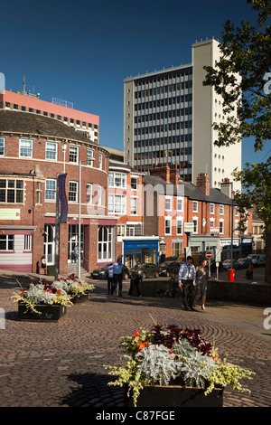 Regno Unito, Nottinghamshire, Nottingham, centro città skyline dal castello gatehouse Foto Stock